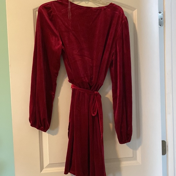 Wrap dress Nine West  size xL nwt  burgundy - Picture 5 of 7